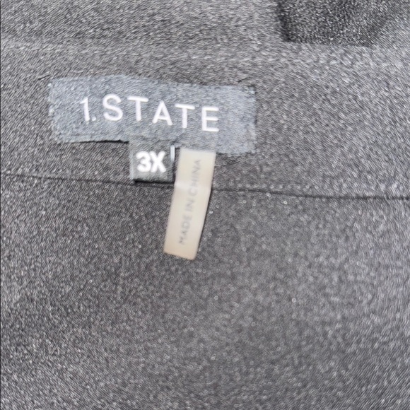 1. State Black Asymmetrical Tie Front Sleeveless Blouse 135 - Picture 8 of 9